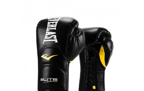 Перчатки тренировочные Everlast Elite Pro черные 18 oz P00000679 18 BK 600_380