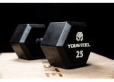 Гантель обрезиненная YouSteel HEX DB 7,5 кг