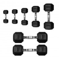 Гантель 30кг Perform Better Rubber Encased Hex Dumbbells 4137-30\BK-30-00