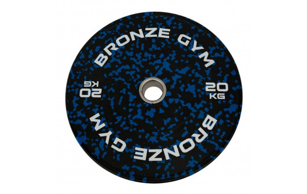 Диск бамперный 20кг Bronze Gym BGBMC20 камуфляж синий 600_380