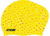 Шапочка для плавания Atemi long hair cap Point yellow TLH1PY принт