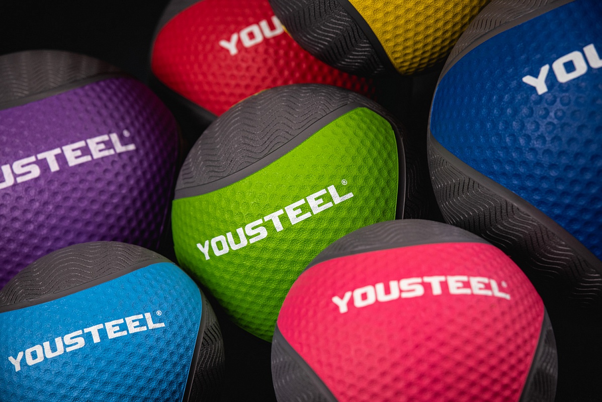 Медицинбол резиновый 1KG YouSteel 19см 1197_800