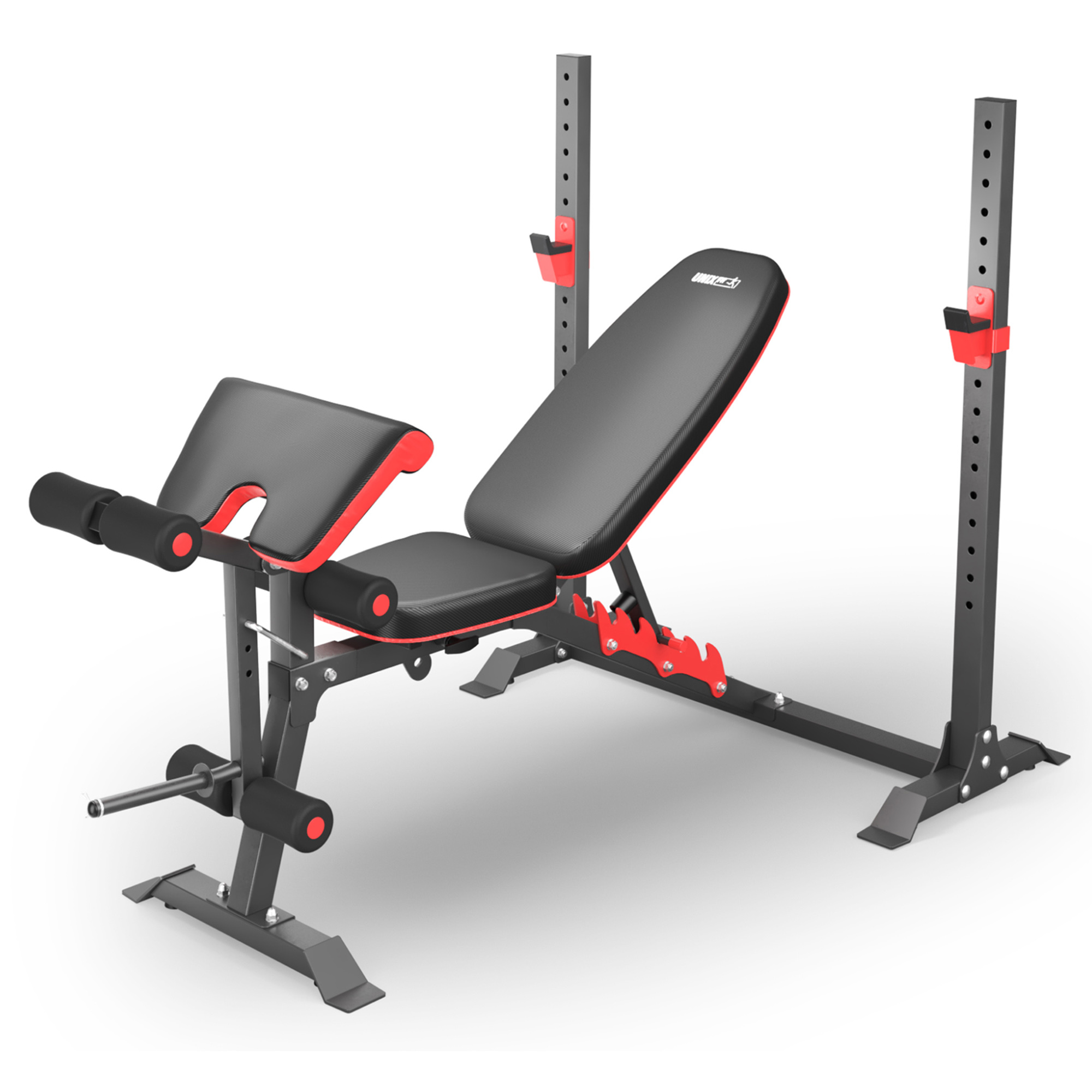 Скамья силовая со стойками UnixFit BENCH 130DD BSBNRK130DD 2000_2000