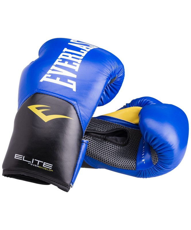 Перчатки боксерские Everlast Elite ProStyle P00001242-10, 10oz, к/з, синий 665_800