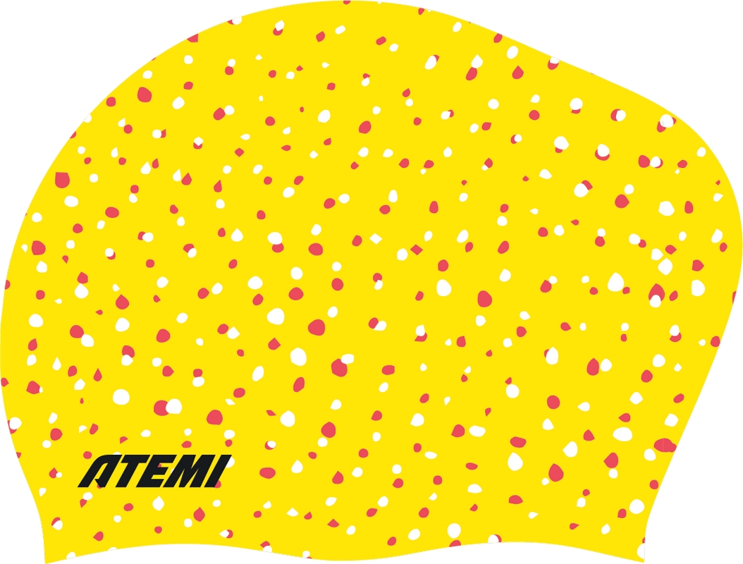 Шапочка для плавания Atemi long hair cap Point yellow TLH1PY принт 1054_800