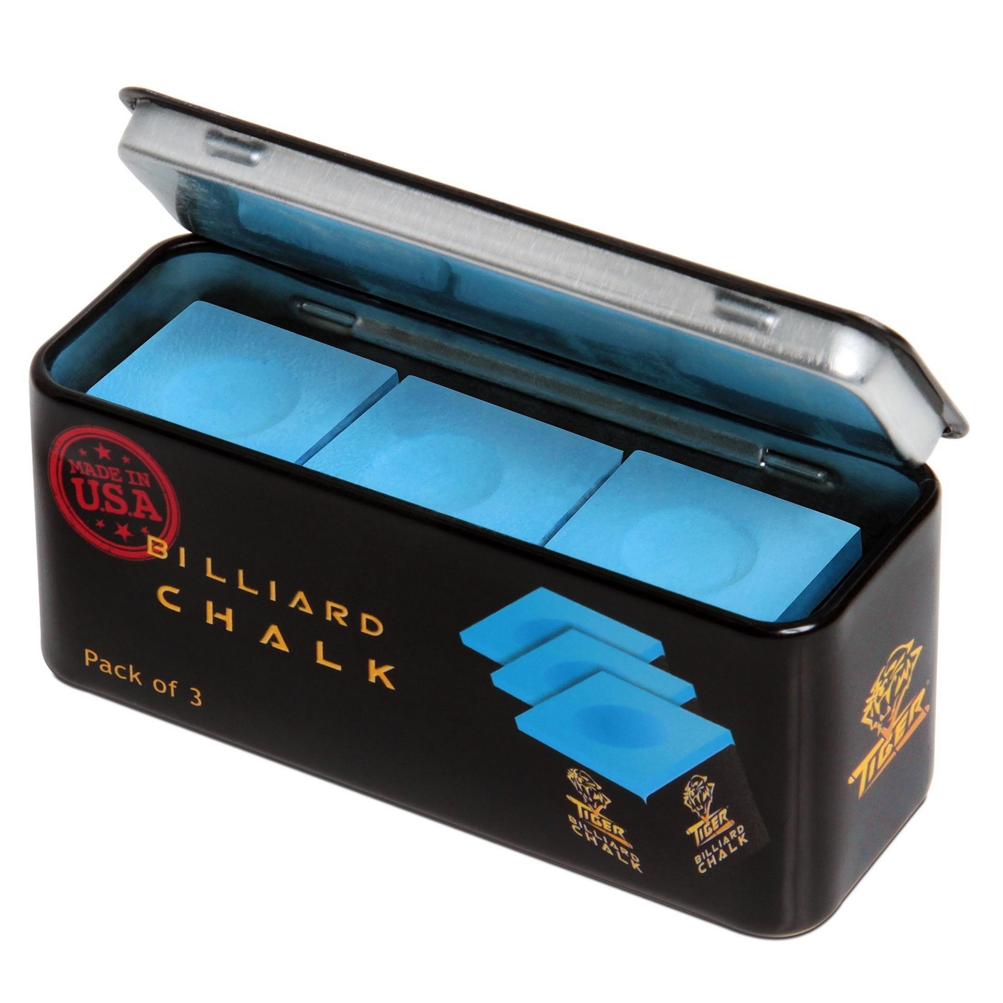 Мел Tiger Billiard Chalk 3шт 12313 Blue 2000_2000