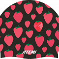 Шапочка для плавания Atemi silicone cap Strawberry shake TSC1SS Принт 120_120